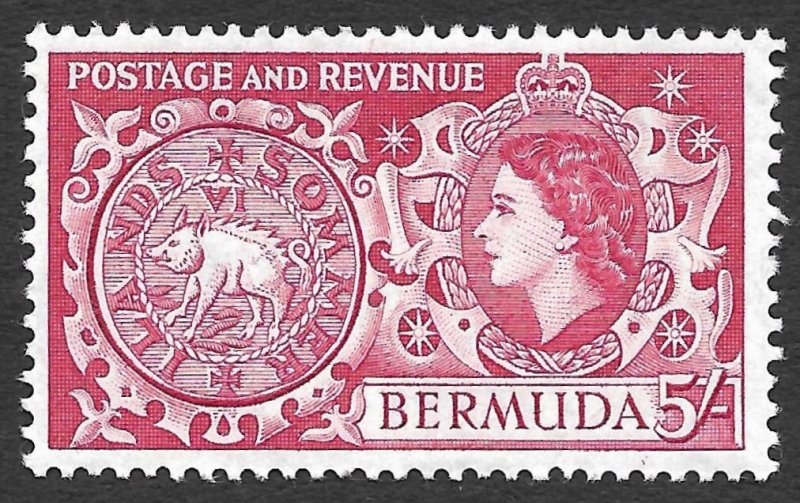 Doyle's_Stamps: MvLH 1953 Bermuda Queen Elizabeth II Commems, Sct  #160* & #161*