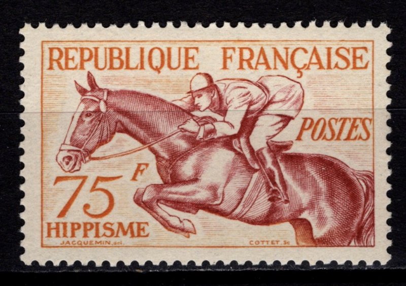 France 1953 Sports, Horse Jumping, 75f [Unused]