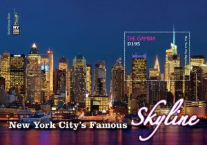 Gambia 2016 - New York City's Famous Skyline - Souvenir Sheet - Scott 3704 - MNH