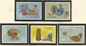 U.S. Scott #208-212 Ryukyu Islands Stamp - Mint NH Set