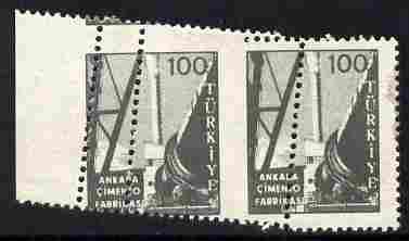 Turkey 1959 Cement Factory 100k horizontal marginal pair ...