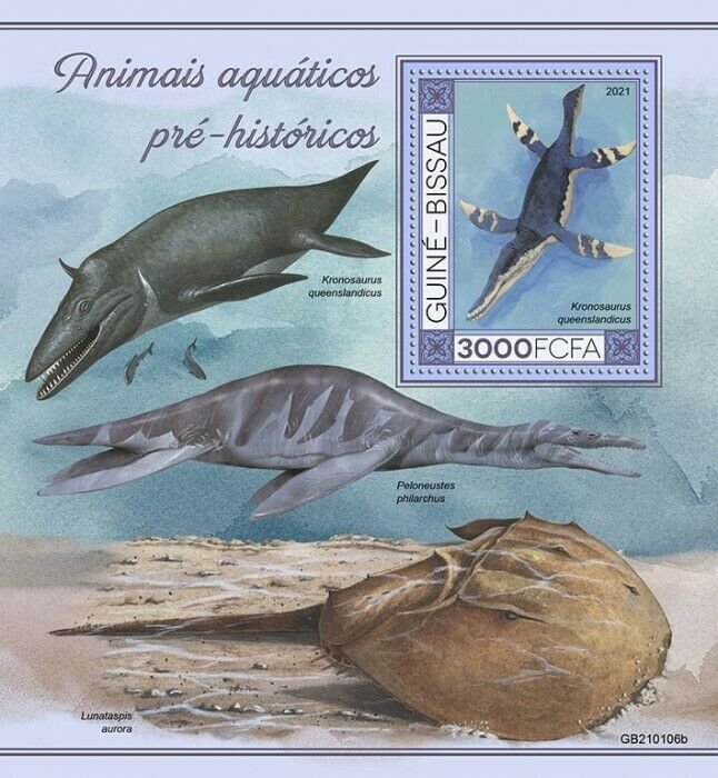 Stamps of GUINEA-BISSAU 2021-  PREHISTORIC WATER ANIMALS 4