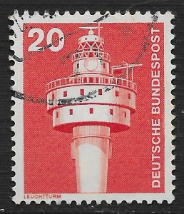 Germany #1172 20pf Old Weser Lighthouse ~ Used