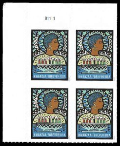 U.S.#5531 Kwanzaa 55c FE Plate Block of 4, MNH.