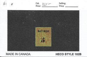 Martinique: Sc # 1, MH (53701)