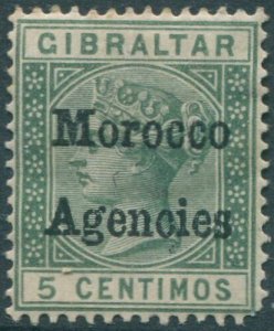 Morocco Agencies 1898 SG1 5c green QV MH (amd)