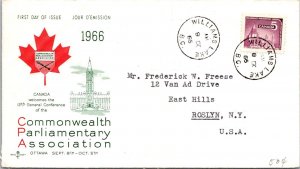 Canada 1966 FDC - Commonwealth Partliamentary Assoc - Williams Lake - J8982