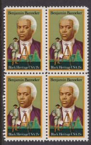 1804 Benjamin Banneker Block MNH