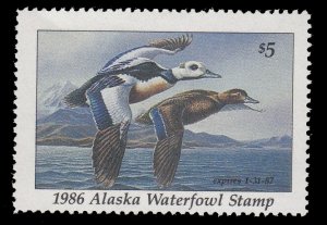 Alaska #2 1986 Hunting Permit Stamp MNH