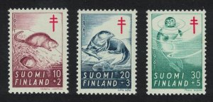 Finland Rodents Seal Tuberculosis Relief Fund 3v 1961 MNH SC#B160-B162