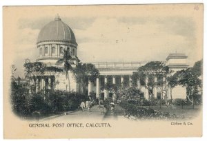 Postcard India 1900 Calcutta General Post Office Architecture Building