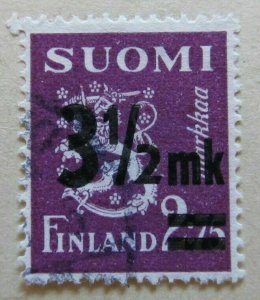 1943 A8P3F129 Finland Surch 3 1/2m on 2.75m Used-