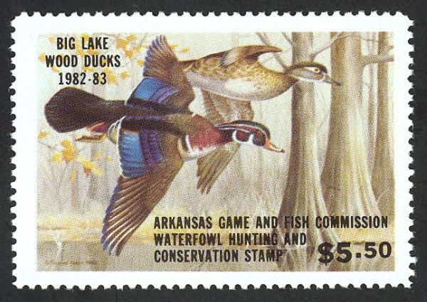 #2, Arkansas State Duck stamp, SCV $40