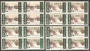 US USA Sc# 1384  MNH FVF Pre-Cancel Set-4x 4Block Winter Scene