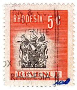 (I.B) Rhodesia Revenue: Duty Stamp 5c (1970)