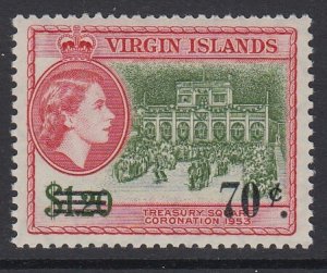 VIRGIN ISLANDS, SG 171a, MLH, Stop to right of C