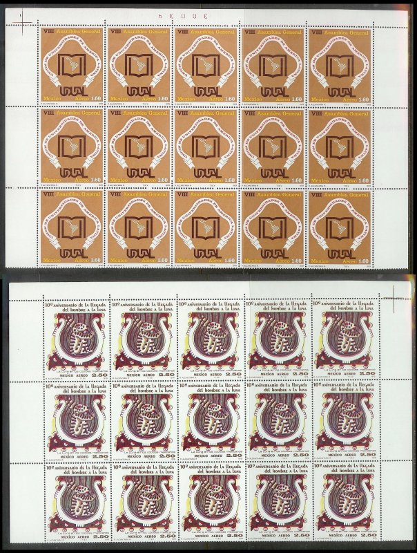 MEXICO (189) Partial Sheets 4350+ Stamps All Mint Never Hinged Huge selection!