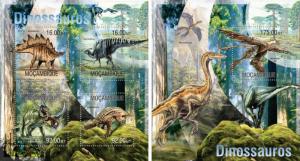 Dinosaurs Dinosaurier Prehistoric Animals Fauna Mozambique MNH stamp set