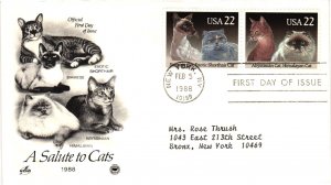 #2372 - 2375 Domestic Cats SET of 2 – Artcraft PCS Cachet