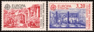 Andorra (French) #391-392  MNH - Europa Post Offices (1990)