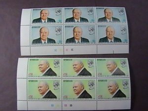 SEYCHELLES # 321-322-MINT/NEVER HINGED-COMPLETE SET OF PLATE # BLOCKS of 6--1974