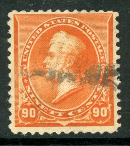 USA 1890 Perry 90¢ Orange Scott #229 VFU N34