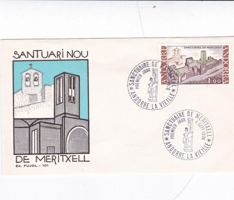 Andorra 1976 Chapel of Our Lady Meritxell Unadressed FDC 