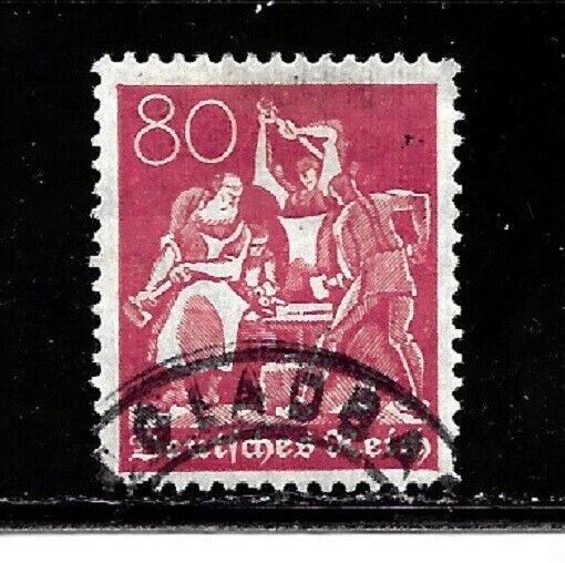 Germany Stamps- Scott # 171/A27-80pf-Canc/H-1921-22-NG 