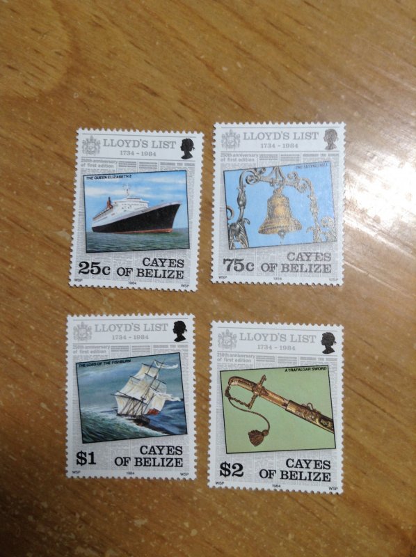 Cayes of Belize  # 10-13  MNH