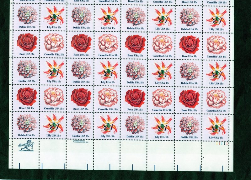 1876-1879 Flowers, MNH sheet/48 LR-P (#111111)