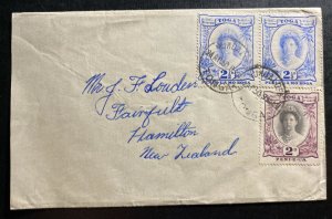 1950 Nukualofa Tonga Toga Cover To Hamilton New Zealand 