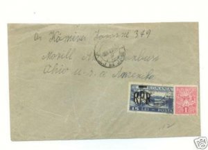 1948 Romania airmail cover to USA # 691 & 698B