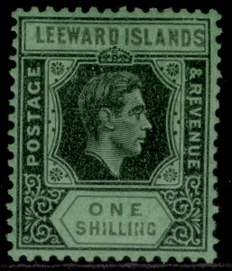 LEEWARD ISLANDS GVI SG110bb, 1s black & grey/emerald, M MINT. Cat £130.