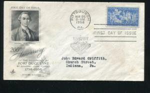 US 1123 ADDR 200th Anniv Fort Duquesene ArtCraft
