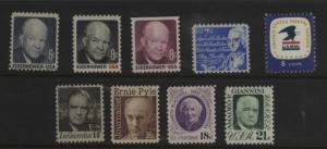 US Scott 1393-1400 Regular issue Eisenhower complete set Mint NH