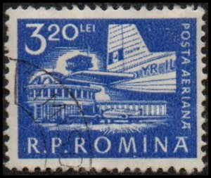 Romania C86 - Cto - 3.20L Bucharest Airport / Plane (1960)