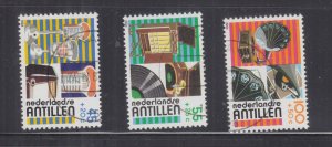 NETHERLANDS ANTILLES, 1984 Radios & Gramophones set of 3, used..