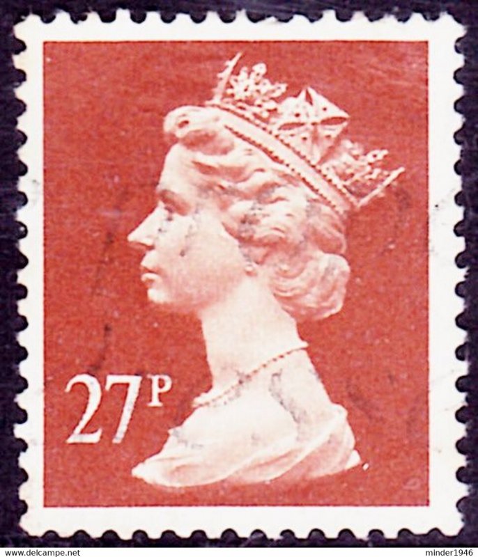 GREAT BRITAIN 1988 QEII 27p Chestnut Machin SGX973 FU