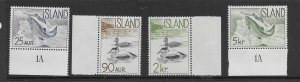 Iceland 319-22  1959 set 4   unused  VF