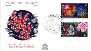 Monaco FDC 1974 SC #929-30 Simoni - Mediterranean Scientific Explor. - J21158
