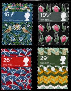 Great Britain Scott 996-999 MNH**Textile set 1982