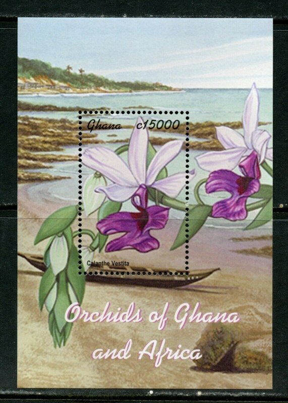 GHANA  ORCHIDS OF GHANA AND AFRICA SOUVENIR SHEET II  MINT NH