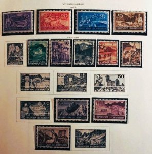 Liechtenstein 122//149 In Mounts