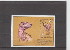 Gambia  Scott#  1292  MNH  S/S  (1992 Dinosaur)
