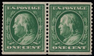 US #387 SCV $1000.00 VF mint never hinged, Pair, good margins, fresh, SELECT!