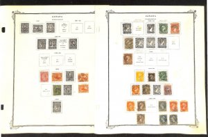 Canada Stamp Collection 1851 to 1963 in Scott Specialty Album, 35 Pages, Loaded