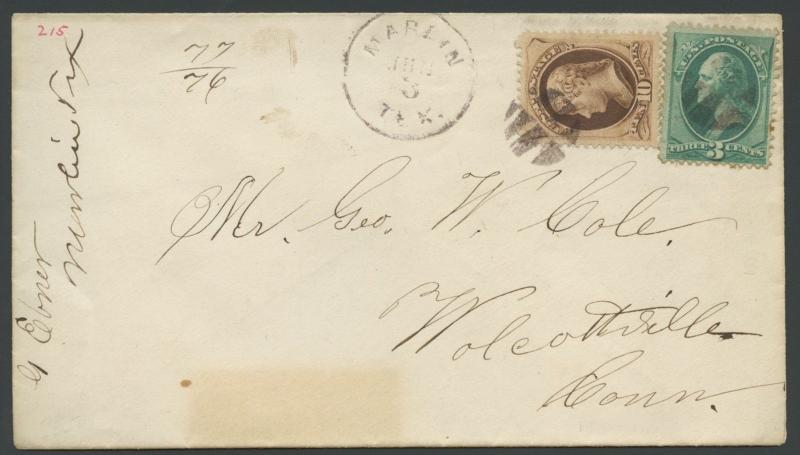 TEXAS FALLS COUNTY (1870's Marlin)