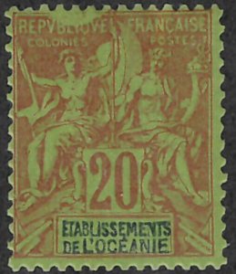 French Polynesia #10 Mint Hinged 30% of SCV $17.50 **FREE SHIPPING**