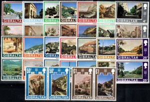 Gibraltar #242-72 MNH Se-Tenant Pairs  CV $30.40 (X6359)