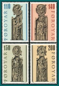 Faroe Islands 1980 Church Pews, MNH #55-58,SG54-SG57